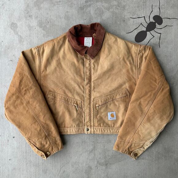 Carhartt Other - Vintage Y2K Carhartt brown cropped Detroit style work wear jacket